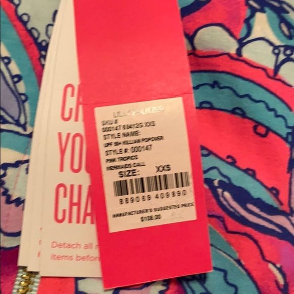 Killian popover pink tropics mermaids call NWT  lilly pulitzer various sizes - Picture 6 of 8
